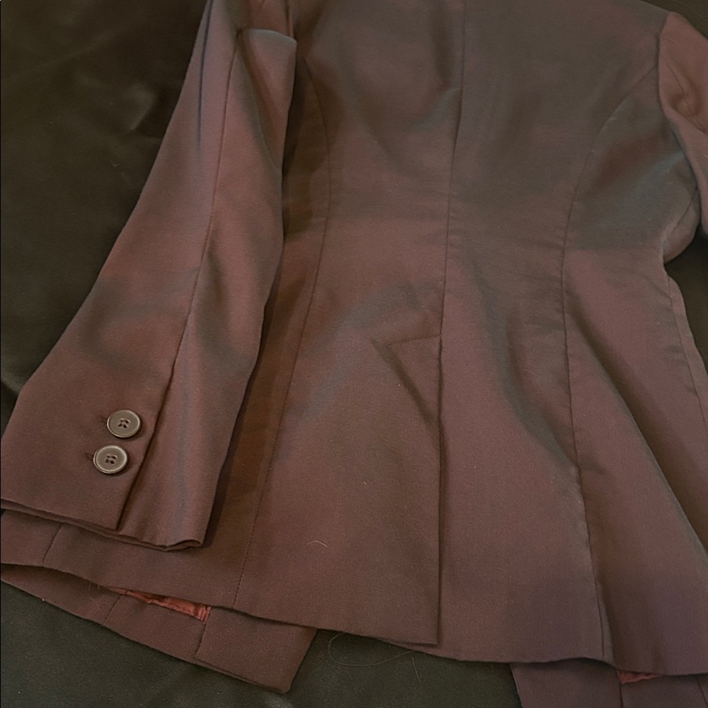 Express Red Black Single Button Blazer Jacket Str… - image 4